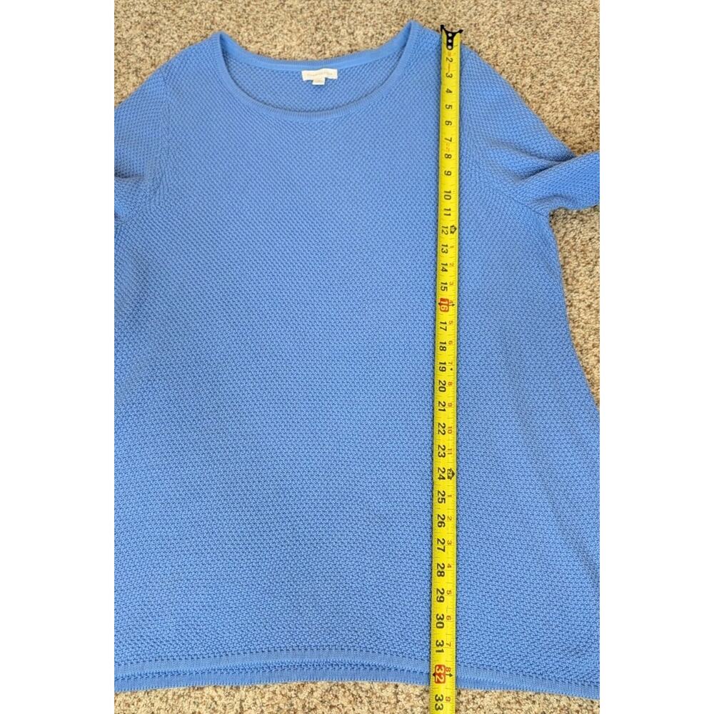 Charter Club Womens Blue Long Sleeve Tunic Pullover Knit Sweater Plus Size 3X - Picture 5 of 8